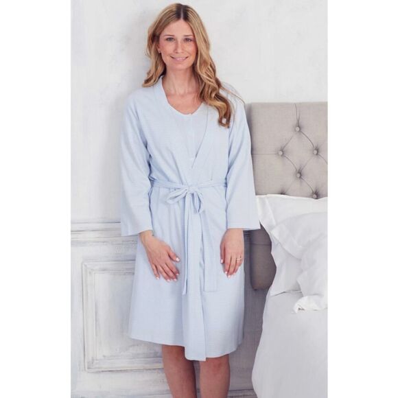 Kissy Kissy Simple Stripes Robe Women’s Sz. XS - Picture 1 of 4